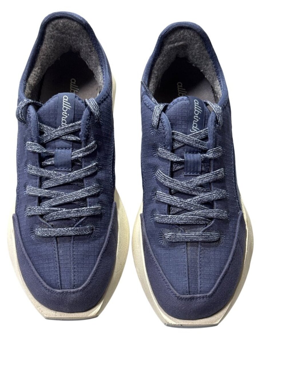 ALLBIRDS Womens Navy Wool Runner-Up Sneakers Size 9 Lightweight & Cushioned Sole - Picture 3 of 9